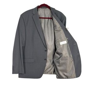 Collection By Michael Strahan Suit Jacket Men's 48R Charcoal Gray Wool Blend